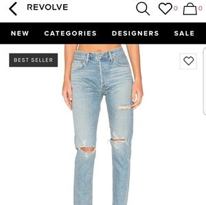 Agolde jamie high rise classic dakota